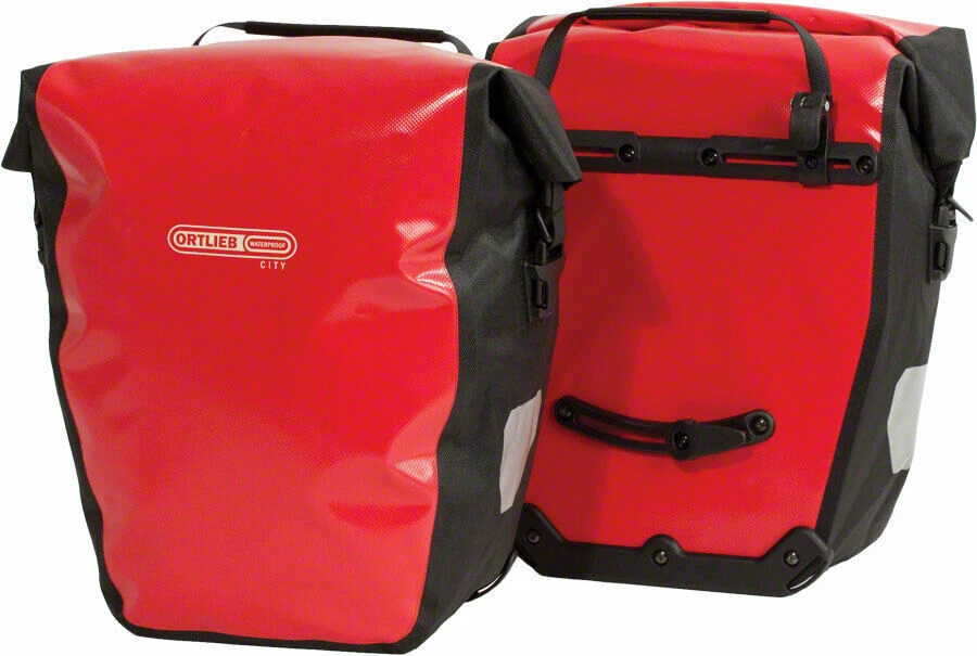 Ortlieb Back-Roller City Rear Pannier - Black/Red (F5001)