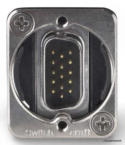 Switchcraft EHHD15MFB 15-Pin HD D-sub Connectors Male to Female, Black - Picture 1 of 1