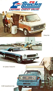 Lot of Three 1975 Chevrolet Trucks Promo Postcards-El Camino, Luv, Blazer - Picture 1 of 6