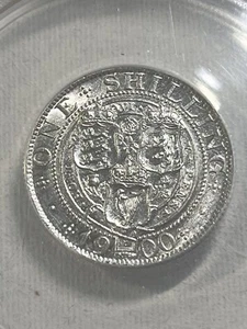 1900 Great Britain 1 Shilling Silver Coin Graded AU 50 Details Cleaned by ANACS - Picture 1 of 4