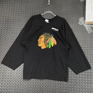 Vintage Chicago Black Hawks 1 World Sport Athletic Sewing Inc. Herren Trikot Gr. S-M - Bild 1 von 7