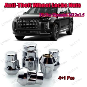 M12x1.5 Anti-theft Wheel Bolts Tire Screws For Hyundai Aluminum Alloy Nuts Studs - Picture 1 of 7