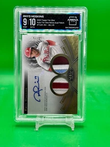 Rhys Hoskins 2023 Topps Tier One Dual Patch Auto /25 Arena Club 9/10 - Picture 1 of 2