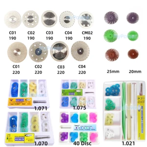 Kit de disco de pulido de diamante de acabado compuesto dental mandril de rueda en espiral TOR - Imagen 1 de 36