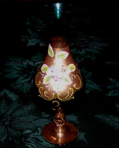 Gorgeous Bohemian Highly Ornate Small Gold & Painted Bud Vase - Picture 1 of 1