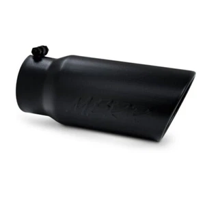 MBRP T5051BLK 5" OD Angled Rolled End Exhaust Tip for 4" Inlet – 12" Length – Bl - Picture 1 of 12