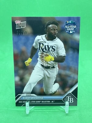 2023 Topps Now Randy Arozarena MLB All-Star Game Rays #ASG-RA Black Parallel /99 - Image 1 of 3
