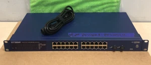 Netgear GS724T-V4 Prosafe 24 Port Gigabit Smart Switch W/RACK EARS (TESTED) - Zdjęcie 1 z 10
