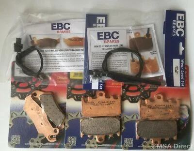 Pastillas de freno delanteras y traseras EBC y sensores de desgaste adecuados para BMW K1200GT (2006 a 2008) K44 Foto 1 de 4