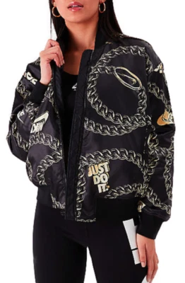 New Nike Sportswear Synthetic Fill Icon Clash Jacket Black Gold Women S CI9996  - Image 1 of 4
