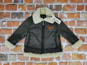 Nuevo Von Dutch Shearling B3 Piloto Niños Invierno Gr Chaqueta de Piel Oveja : - Imagen 1 de 9