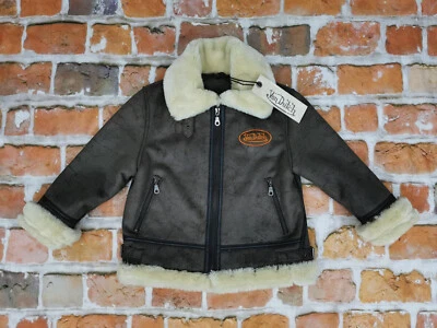 Nuevo Von Dutch Shearling B3 Piloto Niños Invierno Gr Chaqueta de Piel Oveja : - Imagen 1 de 4