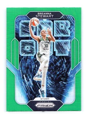 2022 WNBA Prizm #10 Breanna Stewart Green Prizm Far Out Seattle Storm - Image 1 of 2