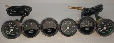 Smiths Gauges Kit Water Temp+ Oil + Fuel+ Volt +Amp +Oil Temp Black Bezel - Image 1 of 3