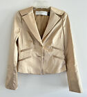 Charles Nolan New York Women's Long Sleeve Two Button Style Blazer Size 6 Gold