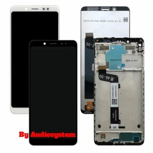 DISPLAY TOUCH per XIAOMI REDMI NOTE 5 VETRO FRAME SCHERMO M1803E7SG BIANCO NERO - Picture 1 of 5
