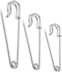 30 Pack Large Safety Pins Heavy Duty 3 Assorted Sizes 1.78 2.75 4 Blanket... - Picture 1 of 8