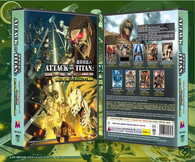 Dvd Ataque Dos Titans Dublado Shingeki Kyojin Temp 1 2 3 - Escorrega o Preço