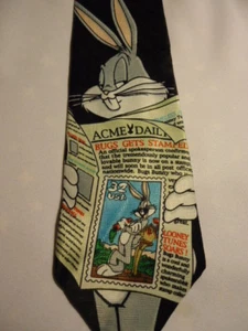 Looney Tunes Tie Stamp Collection Tweety Taz Bugs 55.5" - Picture 1 of 2