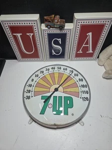 Vintage 7 UP "The UnCola" Psychedelic Dial Thermometer USED - Picture 1 of 7