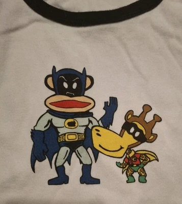 Винтажная майка Paul Frank Julius As Batman And Clancy As Robin средний размер  - Изображение 1 из 4