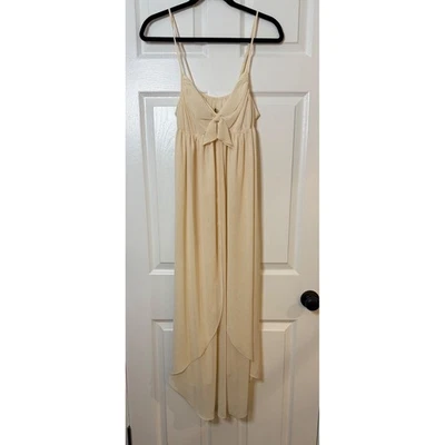 Victoria's Secret Cream Vintage Tie Front Maxi Slip Dress Gold Label Size M - Image 1 of 4