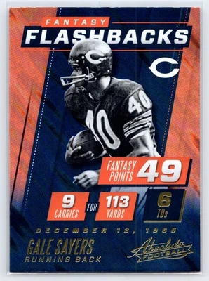 2017 Panini Absolute - Fantasy Flashbacks Retail #5 Gale Sayers - Image 1 of 2