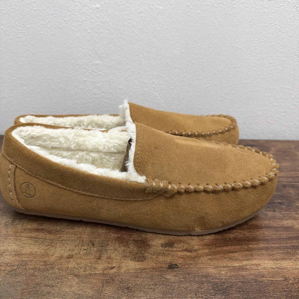 Lands End Moccasin Slip On Blue Suede W/ Fitsole Insoles Womens Size 9 - Image 1 of 4