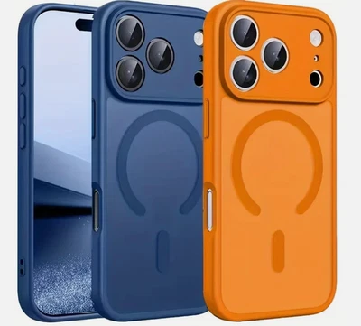 Shockproof Magnetic Matte Case For iPhone 17 16 15 14 13 12 Pro Max Plus Cover - Image 1 of 4