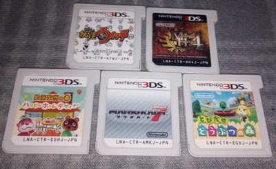 Mario Kart 7 Nintendo 3DS Japanese Animal Crossing, Yokai Watch. 5 Games Lot. - Image 1 of 2
