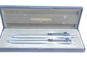 Bolígrafo y lápiz cromado cepillado Papermate triple AAA Fishing Tool Co Logo - Imagen 1 de 6