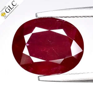 π GLC CERTIFIED 2.19ct Oval Natural Red Ruby - Heated, Madagascar Gemstone - Picture 1 of 5