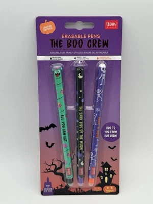 Set mit 3 löschbaren Legami Halloween Stiften The Boo Crew Limited Edition