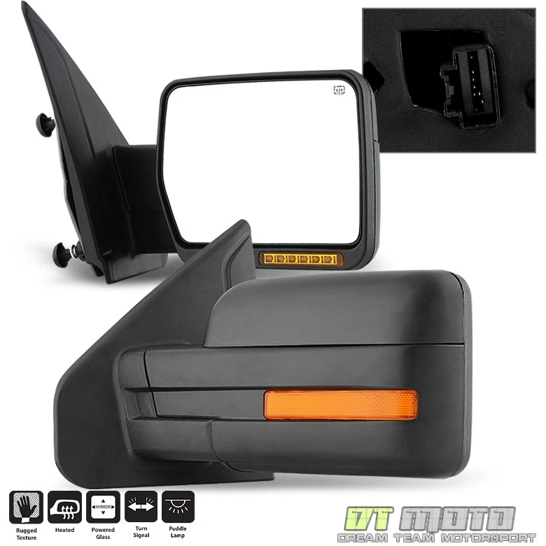 Espejos retrovisores de visión izquierda+derecha Ford F150 07-14 potencia calefacción+señal+luz charco actualización Foto 1 de 1