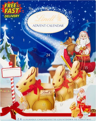 Milk Chocolate Christmas Advent Calendar 2025 – Medium 160G – 24 Chocolate Figur