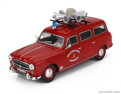 MODELLINO AUTO STATICO HACHETTE PEUGEOT 403 SW VIGILI DEL FUOCO 1969 1:43 - Immagine 1 di 3
