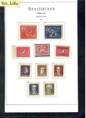 BIS-LIKE:many stamps Germany ( Soviet. zone) NH/MH/used 4 sh. LOT 07 NV 201 - Image 1 of 4