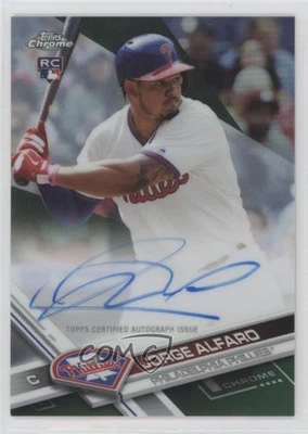 2017 Topps Chrome Rookie Auto Green Refractor /99 Jorge Alfaro #RA-JA Auto RC - Image 1 of 2