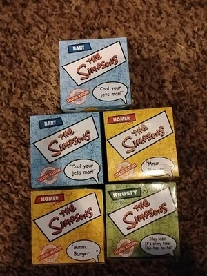 The Simpsons Burger King Talking Watches 2002 Set of 5, Vintage - Image 1 of 4