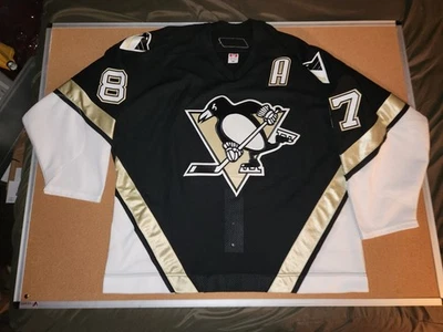 SIDNEY CROSBY #87 PENGUINS 2005-06 HOME AUTHENTIC REEBOK HOCKEY JERSEY sz 56 - Image 1 of 4