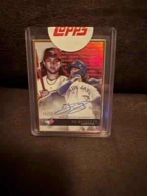 2020 Topps Gold Label  Bo Bichette Red /25 On Card Auto Sealed Blue jays - Image 1 of 4