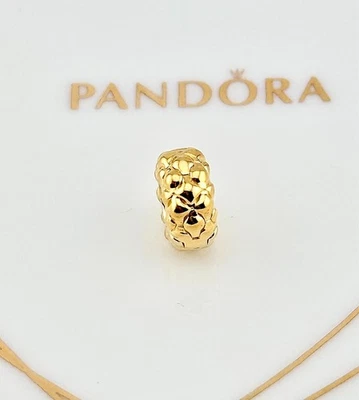 New Genuine Authentic Pandora Shine Gold Studded Mini Clip Charm 762716C00 - Image 1 of 4