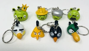 Menge 8 Angry Birds Schlüsselanhänger Rucksack Reißverschluss Ziehen Schweine - Bild 1 von 8