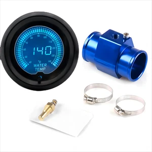 2" 52mm Digital 7 Colors EVO Water Temp Gauge 40-140 ℃ Joint Pipe Sensor Adapter - Picture 1 of 12