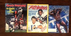 Dallas Cowboys  NFL Football Lot of 3 Vintage Magazines Sports Illustarted 1976 - Picture 1 of 2
