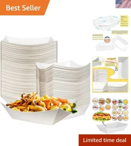 Waterproof Disposable Kraft Paper Trays - Ideal for Party Foods and Snacks - Picture 1 of 9