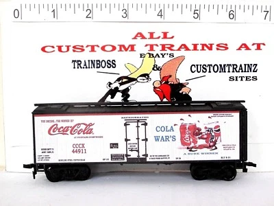 HO SCALE CUSTOM LETTERED COCA COLA COLA WARS REEFER. PG8 ALSO AVAIL IN O 🍷🍷🍷 - Image 1 of 4