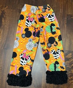 Disney Mickey Minnie Mouse Halloween Pull On Pants w/ Ruffles Girls Size XL 5-6T - Picture 1 of 4