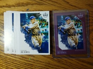 Lot (13) 2020 Panini Diamond Kings JOE SEWELL Indians #1 w/ Plum Frame