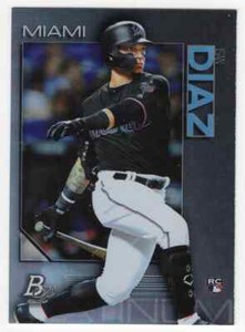 Isan Diaz 2020 Bowman Platinum Card 9 Miami Marlins